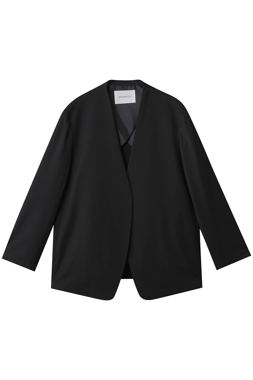 ミディウミソリッド/MIDIUMISOLIDのノーカラージャケット(black/3-172097)