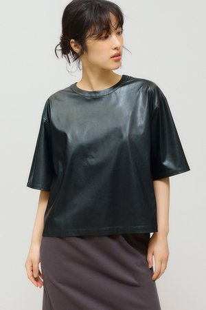 ミディウミソリッド/MIDIUMISOLIDのsynthetic leather tops トップス(110400/110402)