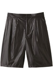シンセティックレザーショートパンツ