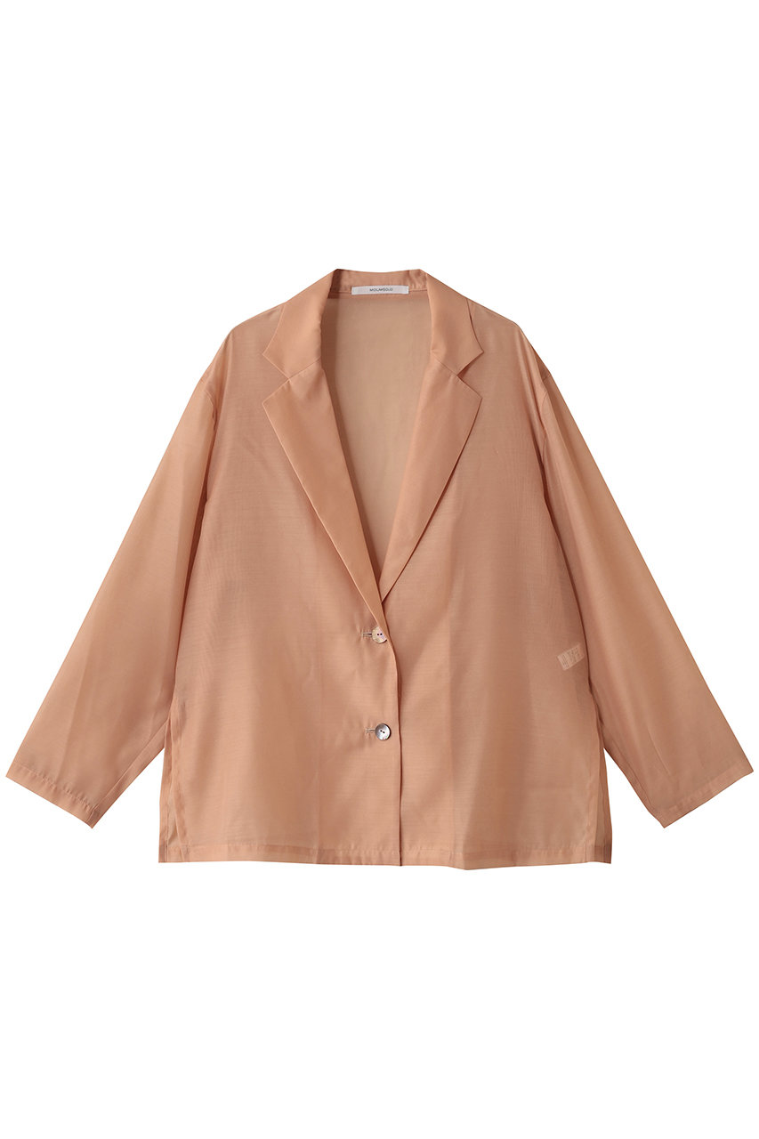 MIDIUMISOLID sheer shirt JK ジャケット (orange, F) ミディウミソリッド ELLE SHOP MIDIUMISOLID sheer shirt JK ジャケット (orange, F) ミディウミソリッド ELLE SHOP