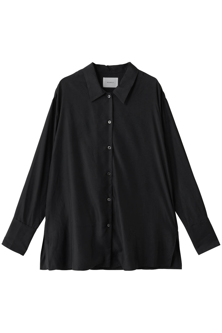 MIDIUMISOLID relax cupro shirt シャツ (black, F) ミディウミソリッド ELLE SHOP MIDIUMISOLID relax cupro shirt シャツ (black, F) ミディウミソリッド ELLE SHOP