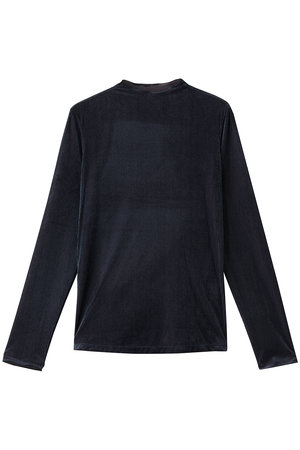 ミディウミソリッド/MIDIUMISOLIDのsheer velour rib tops トップ(110100/110103)