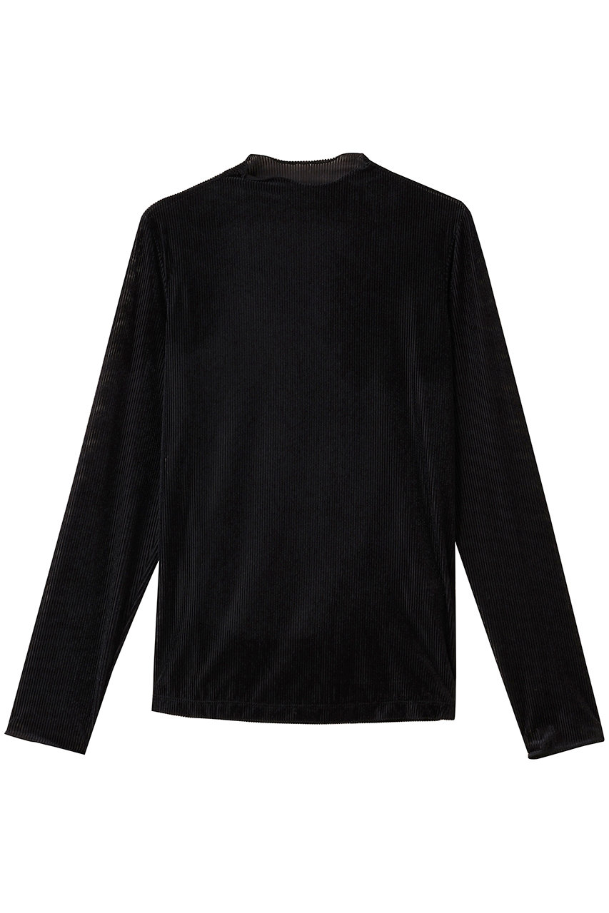 MIDIUMISOLID sheer velour rib tops トップ (black, F) ミディウミソリッド ELLE SHOP MIDIUMISOLID sheer velour rib tops トップ (black, F) ミディウミソリッド ELLE SHOP
