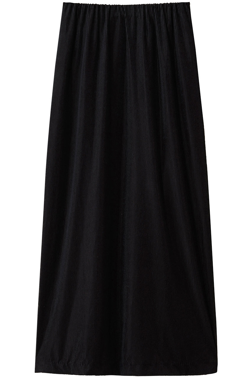 MIDIUMISOLID sheer velour rib SK スカート (black, F) ミディウミソリッド ELLE SHOP