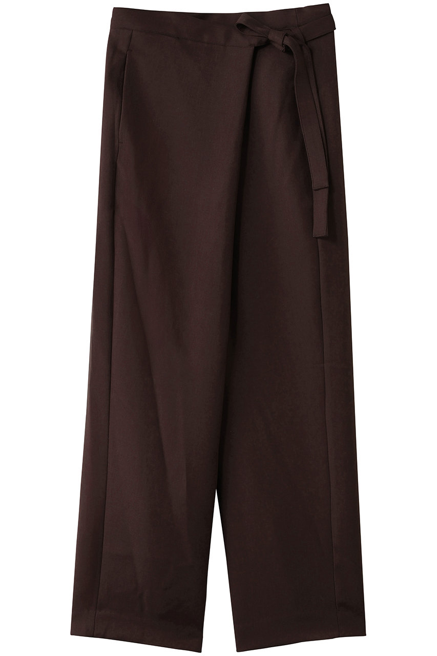 ミディウミソリッド/MIDIUMISOLIDのドレープラップパンツ(brown/4-165195)