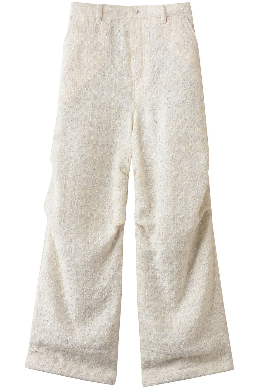 MIDIUMISOLID 【MEN】bright tweed parachute PT パンツ (ivory, 48) ミディウミソリッド ELLE SHOP MIDIUMISOLID 【MEN】bright tweed parachute PT パンツ (ivory, 48) ミディウミソリッド ELLE SHOP