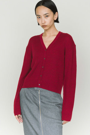 ミディウミソリッド/MIDIUMISOLIDのv/neck rib CD カーディガン(110300/110303)