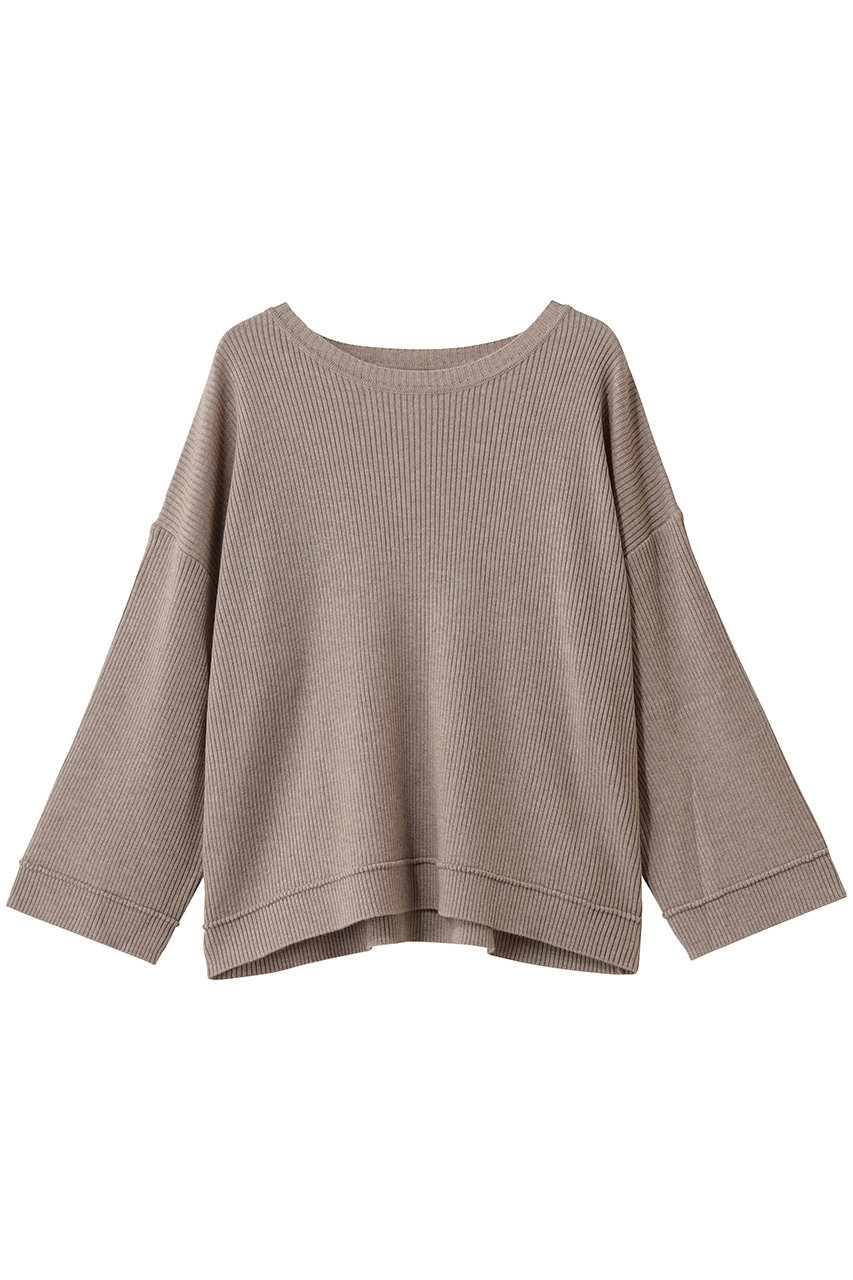 MIDIUMISOLID rib pintucked PO プルオーバー (beige, 48) ミディウミソリッド ELLE SHOP MIDIUMISOLID rib pintucked PO プルオーバー (beige, 48) ミディウミソリッド ELLE SHOP