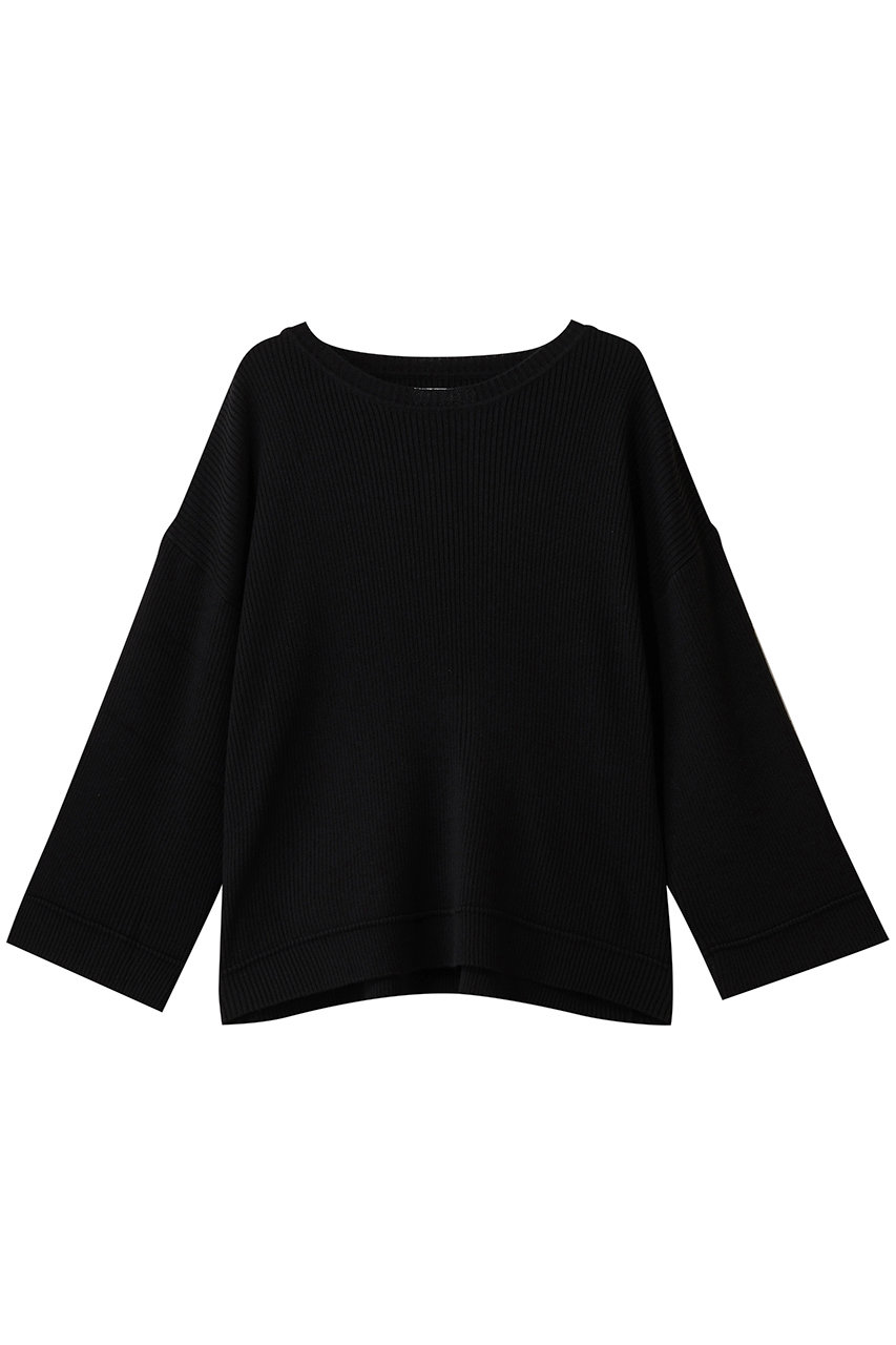 MIDIUMISOLID rib pintucked PO プルオーバー (black, 48) ミディウミソリッド ELLE SHOP MIDIUMISOLID rib pintucked PO プルオーバー (black, 48) ミディウミソリッド ELLE SHOP