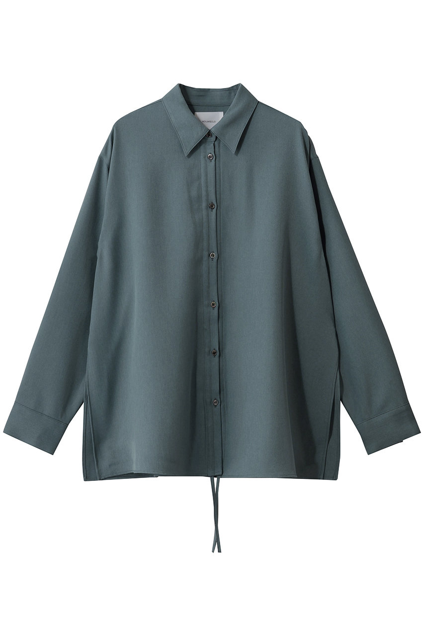 MIDIUMISOLID drawstring shirt シャツ (l.gray, F) ミディウミソリッド ELLE SHOP MIDIUMISOLID drawstring shirt シャツ (l.gray, F) ミディウミソリッド ELLE SHOP
