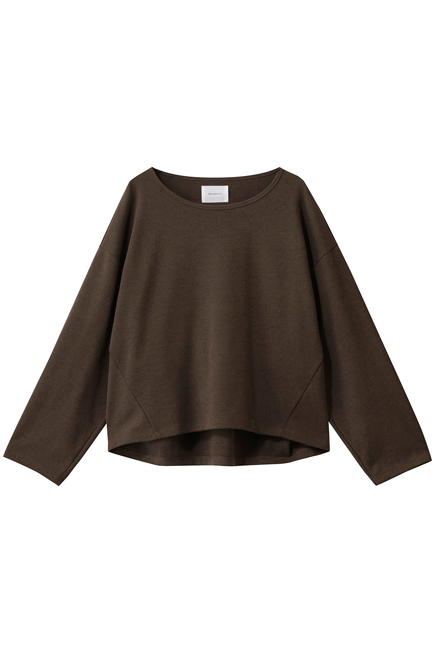 MIDIUMISOLID wide cocoon PO プルオーバー (brown, F) ミディウミソリッド ELLE SHOP MIDIUMISOLID wide cocoon PO プルオーバー (brown, F) ミディウミソリッド ELLE SHOP