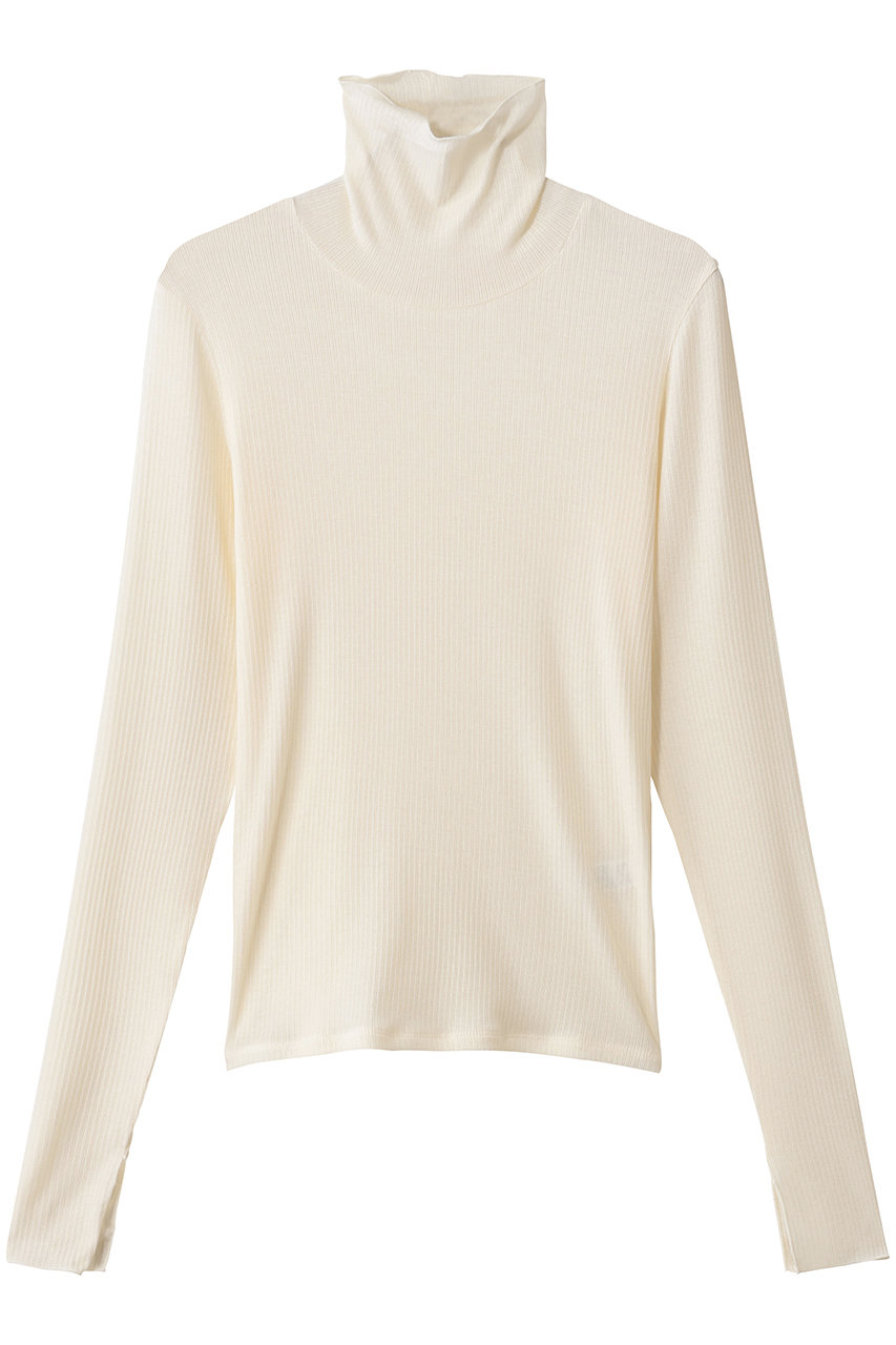 ミディウミソリッド/MIDIUMISOLIDのウォームシアーリブプルオーバー(off white/4-112210)