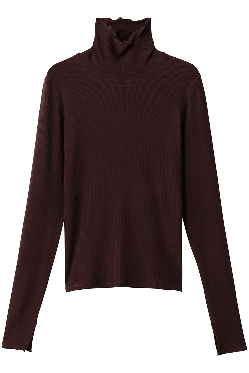 ミディウミソリッド/MIDIUMISOLIDのウォームシアーリブプルオーバー(wine/4-112210)