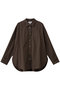 ベーシックバックギャザーシャツ ミディウミソリッド/MIDIUMISOLID brown
