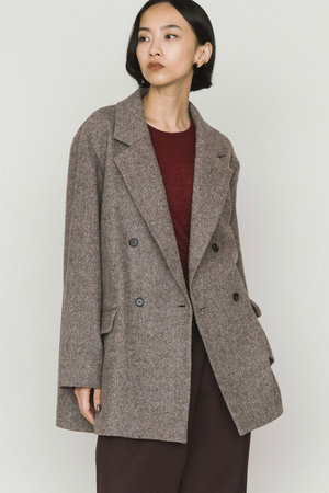 ミディウミソリッド/MIDIUMISOLIDのダブルブレストツイードジャケット(110800/110801)