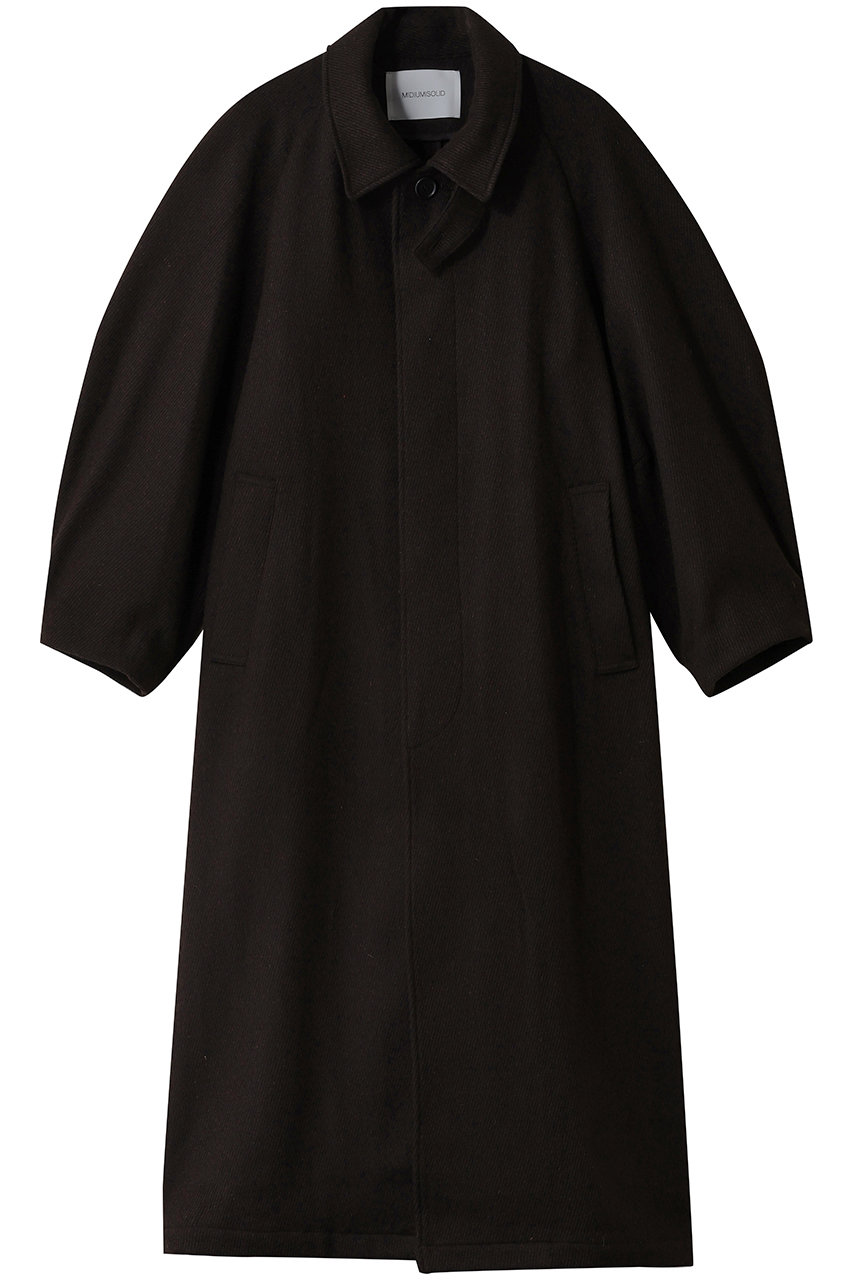 MIDIUMISOLID(ミディウミソリッド)｜ラグランロングコート/brown の