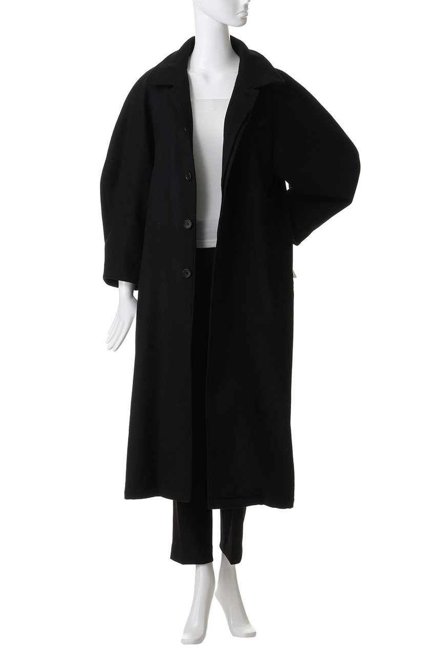 MIDIUMISOLID(ミディウミソリッド)｜ラグランロングコート/brown の