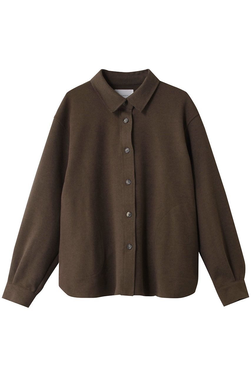 ミディウミソリッド/MIDIUMISOLIDのcutsew shirt シャツ(brown/4-112205)