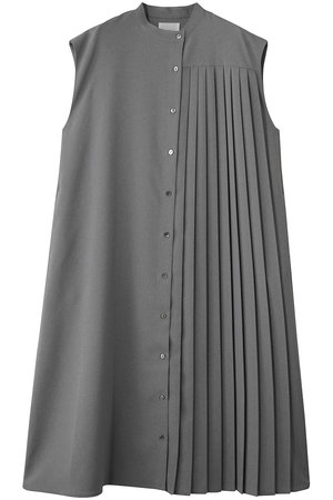 ミディウミソリッド/MIDIUMISOLIDのasymmetry pleats N/S OP.S ワンピース(110500/110503)
