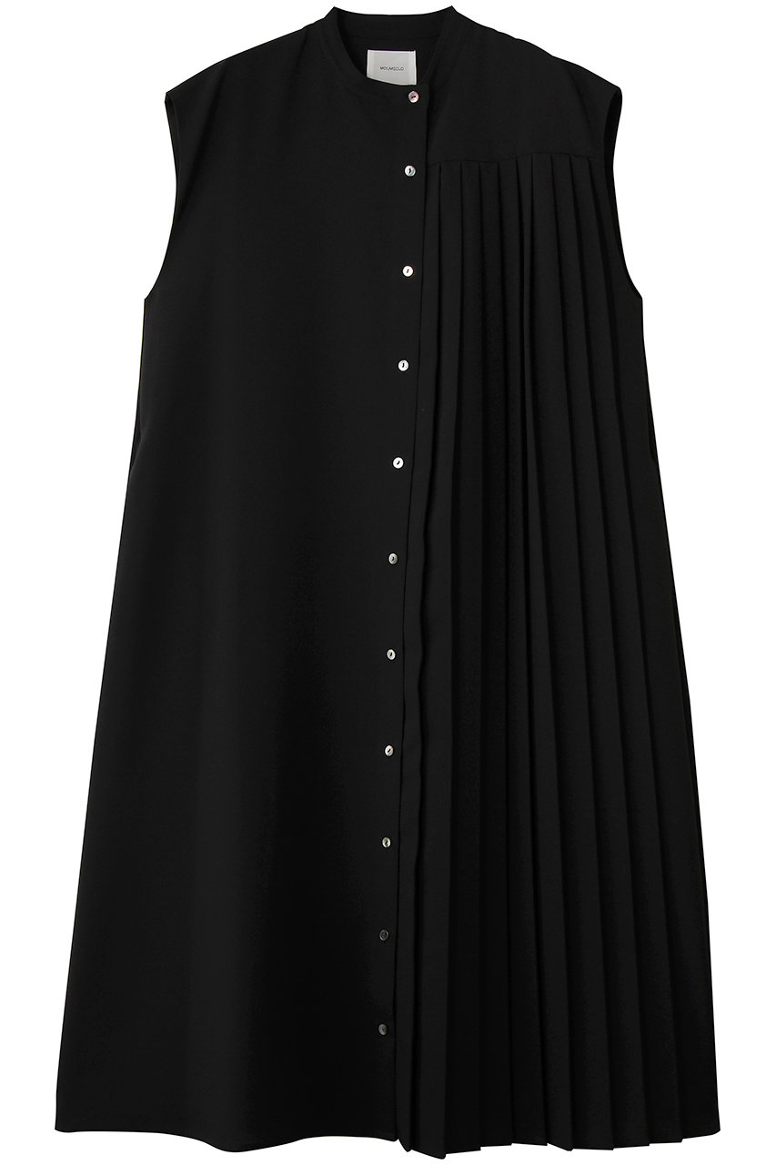 ミディウミソリッド/MIDIUMISOLIDのasymmetry pleats N/S OP.S ワンピース(black/1-15211161)