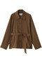 soutien collar shirt blouson ブルゾン ミディウミソリッド/MIDIUMISOLID brown