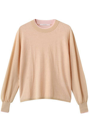 ミディウミソリッド/MIDIUMISOLIDのsheer layered crew neck P/O プルオーバー(110300/110301)