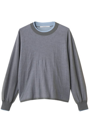 ミディウミソリッド/MIDIUMISOLIDのsheer layered crew neck P/O プルオーバー(110300/110301)