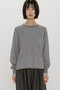 sheer layered crew neck P/O プルオーバー ミディウミソリッド/MIDIUMISOLID