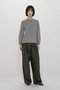sheer layered crew neck P/O プルオーバー ミディウミソリッド/MIDIUMISOLID