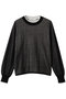 sheer layered crew neck P/O プルオーバー ミディウミソリッド/MIDIUMISOLID black