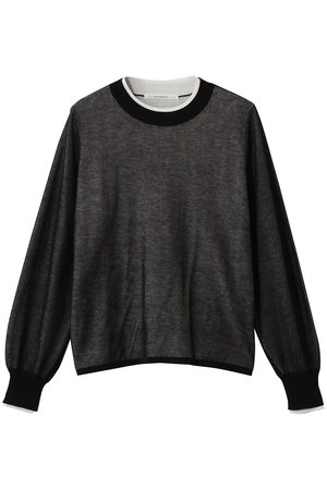 ミディウミソリッド/MIDIUMISOLIDのsheer layered crew neck P/O プルオーバー(110300/110301)