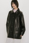 synthetic leather over size blouson ブルゾン ミディウミソリッド/MIDIUMISOLID