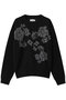 flower jacquard  P/O プルオーバー ミディウミソリッド/MIDIUMISOLID black