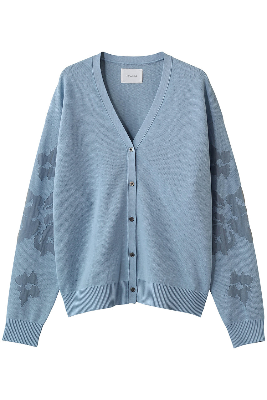 ミディウミソリッド/MIDIUMISOLIDのflower jacquard C/D カーディガン(l.blue/1-122164)