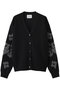 flower jacquard C/D カーディガン ミディウミソリッド/MIDIUMISOLID black