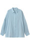sheer skipper poncho shirt シャツ ミディウミソリッド/MIDIUMISOLID l.blue