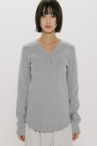 rib henley  neck P/O プルオーバー