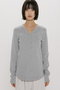 rib henley  neck P/O プルオーバー ミディウミソリッド/MIDIUMISOLID