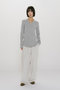 rib henley  neck P/O プルオーバー ミディウミソリッド/MIDIUMISOLID