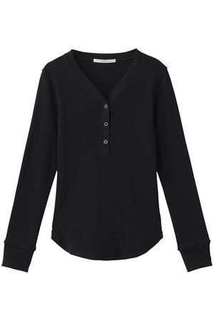 ミディウミソリッド/MIDIUMISOLIDのrib henley  neck P/O プルオーバー(110100/110103)