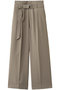 belted slacks スラックス ミディウミソリッド/MIDIUMISOLID beige