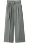 belted slacks スラックス ミディウミソリッド/MIDIUMISOLID l.gray