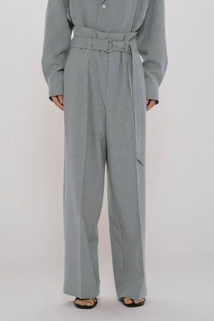 ミディウミソリッド/MIDIUMISOLIDのbelted slacks スラックス(110600/110601)