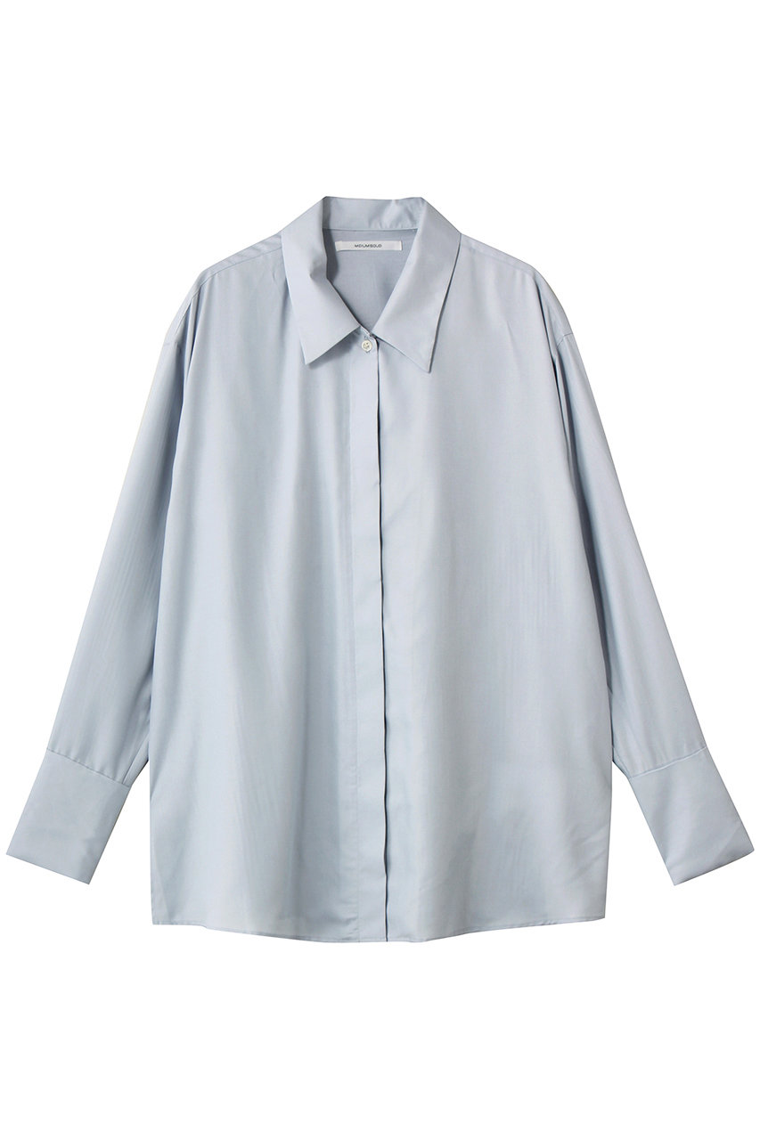 ミディウミソリッド/MIDIUMISOLIDのrelax long cuffs shirt シャツ(l.blue/1-132241)