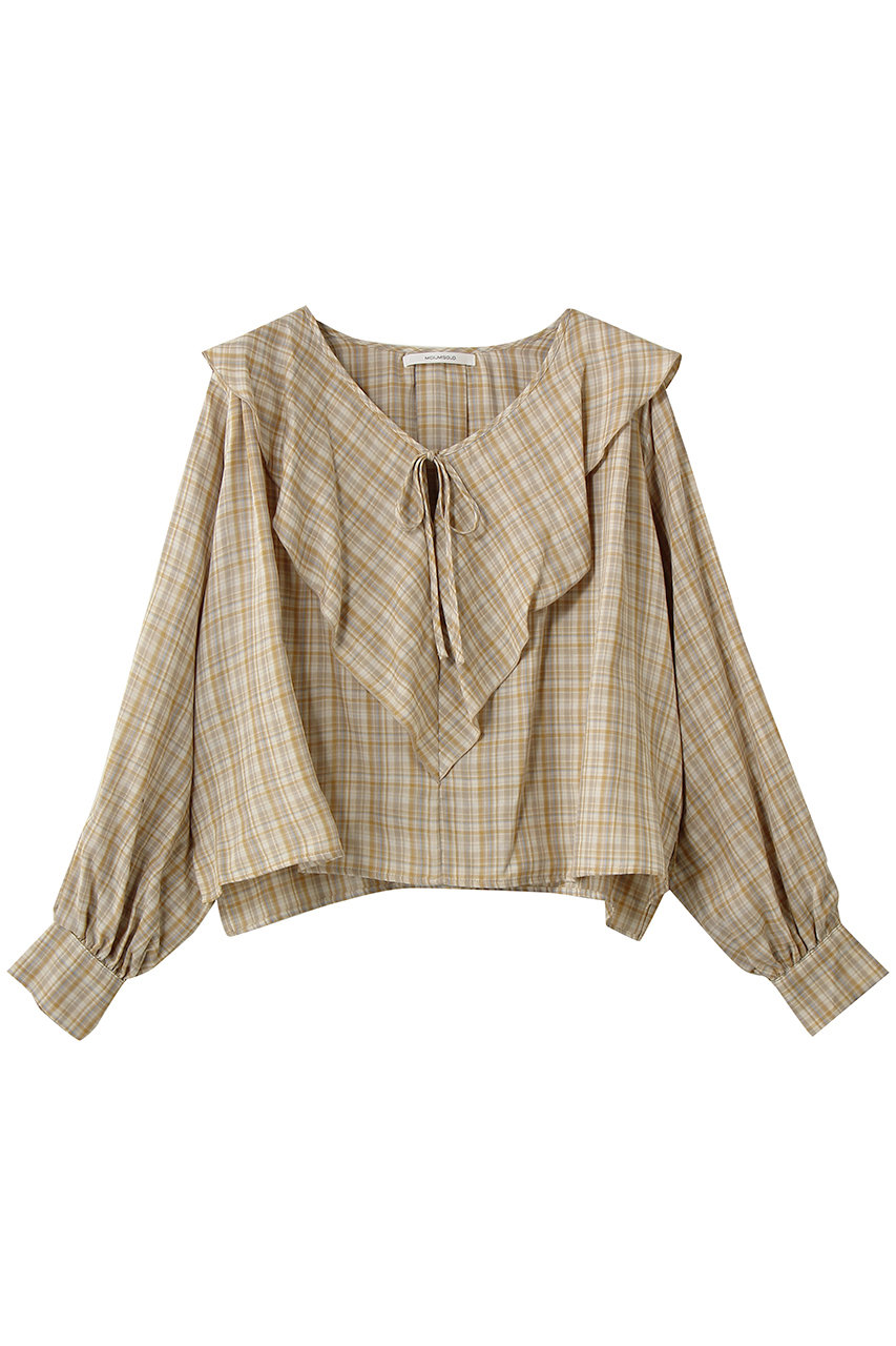 check big frill collar blouse ブラウス