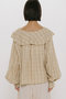 check big frill collar blouse ブラウス ミディウミソリッド/MIDIUMISOLID