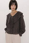 check big frill collar blouse ブラウス ミディウミソリッド/MIDIUMISOLID