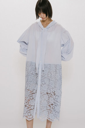 ミディウミソリッド/MIDIUMISOLIDのlace combi shirt OP ワンピース(110500/110503)