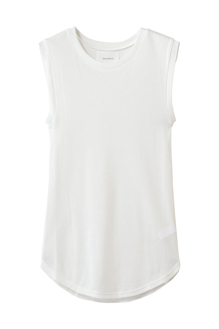 ミディウミソリッド/MIDIUMISOLIDのrib tank top.S タンクトップ(off white/1-11200961)