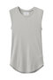 rib tank top.S タンクトップ ミディウミソリッド/MIDIUMISOLID l.gray
